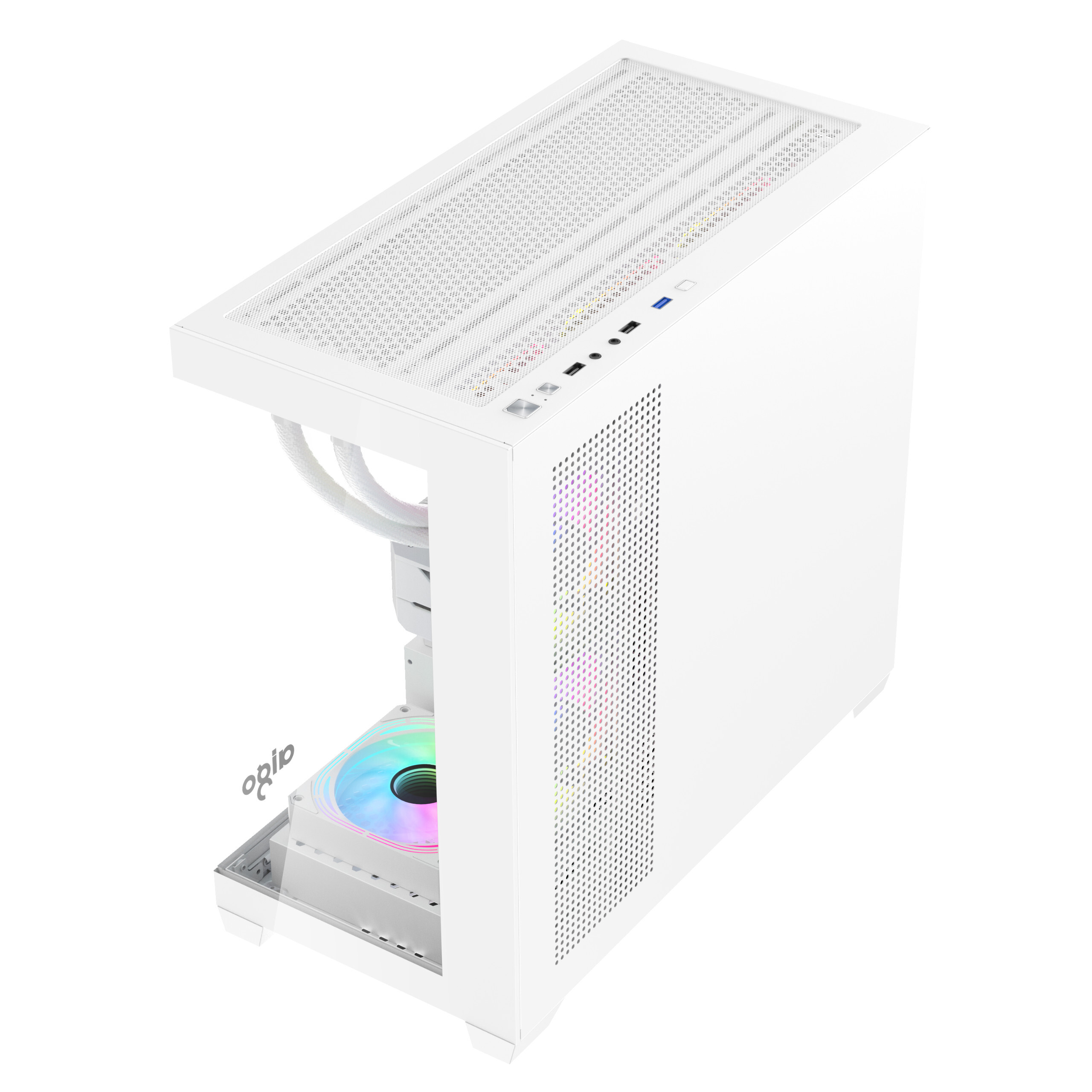 Vỏ Case Aigo C218M White MATX Màu Trắng