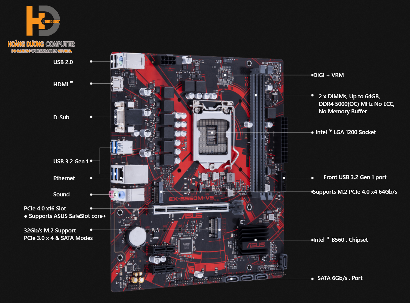 Mainboard ASUS EX-B560M-V5